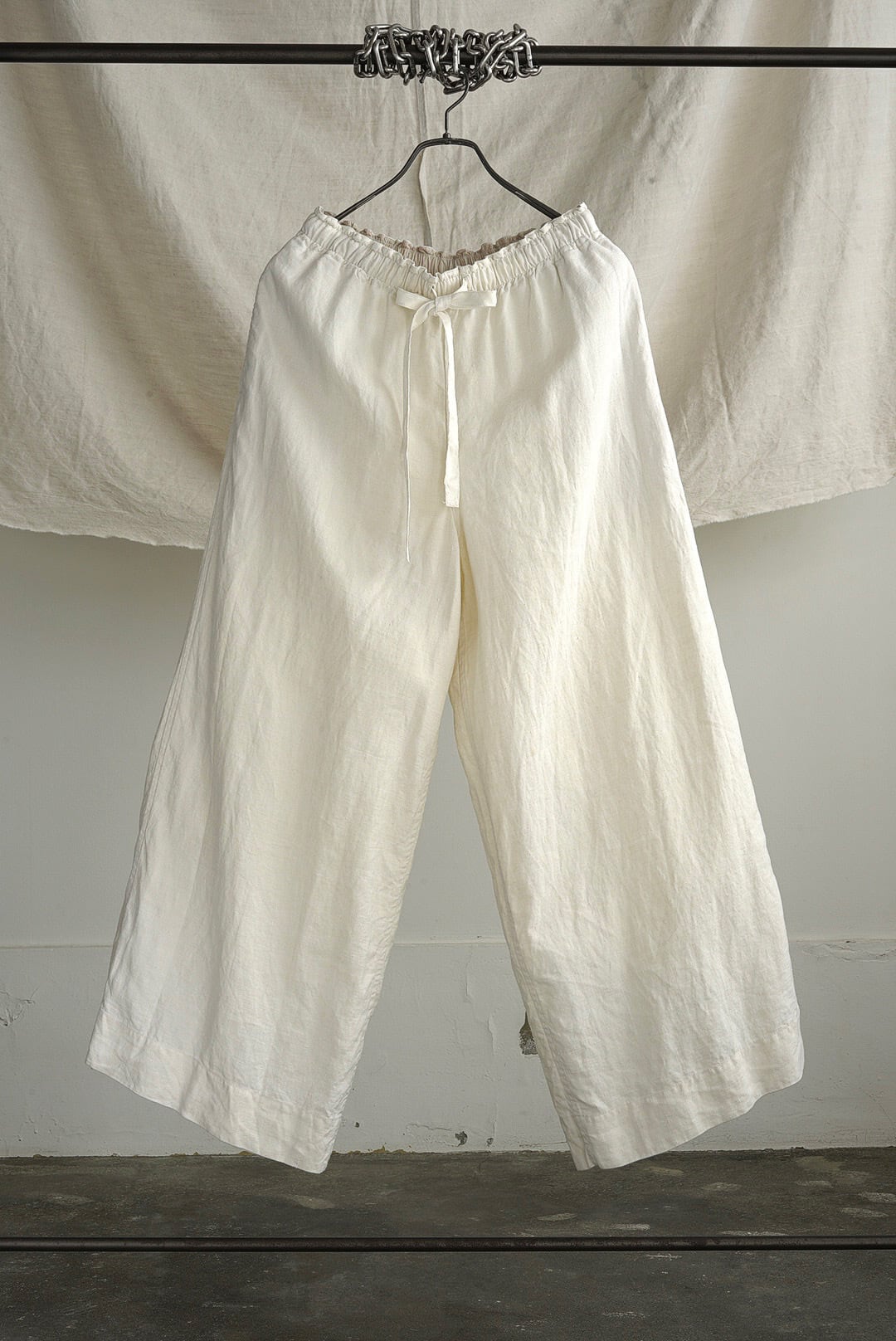 CHEZ VIDALENC - PANTS COULISSE STRAIGHT (ANTIC LINEN)