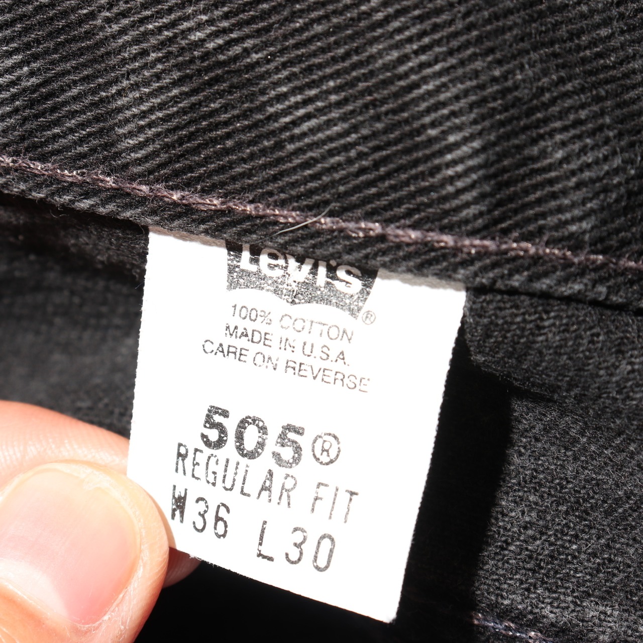 美品 36×30 Levi’s 505 USA 00年 サルファーブラック デニムパンツ リーバイス