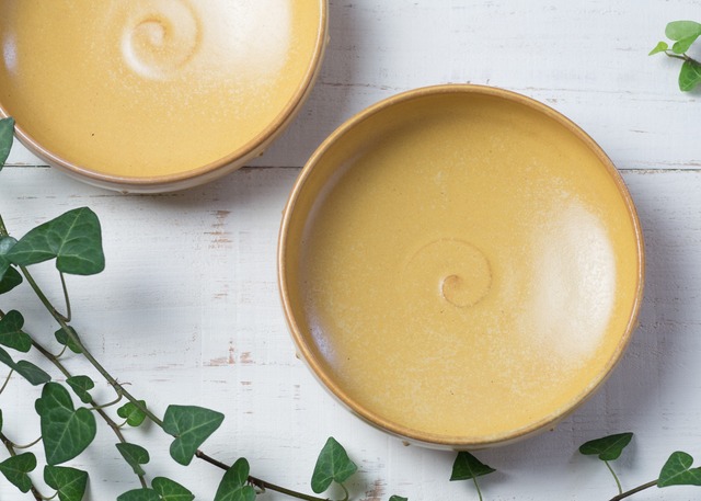 黄釉 スープボウル／石塚操