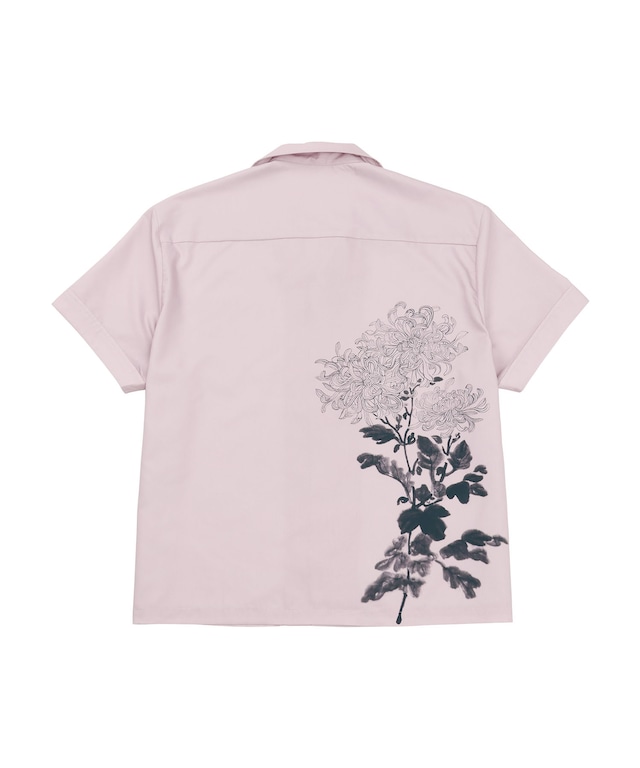 Flower back print shirt［HSS002］