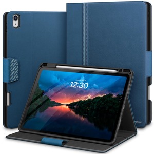 【特価処分】KingBlanc iPad Air 11インチ ケース (M3/M2、2025/2024)・iPad Air 第5/4世代 ケース (2022/2020) 10.9インチ 対応 手帳型 ペン収納 オートスリープ Apple Pencil Pro/USB-C対応 高級PUレザー製 絵描き角度 ペンホルダー付き 傷つけ防止 全面保護型カバー ブルー