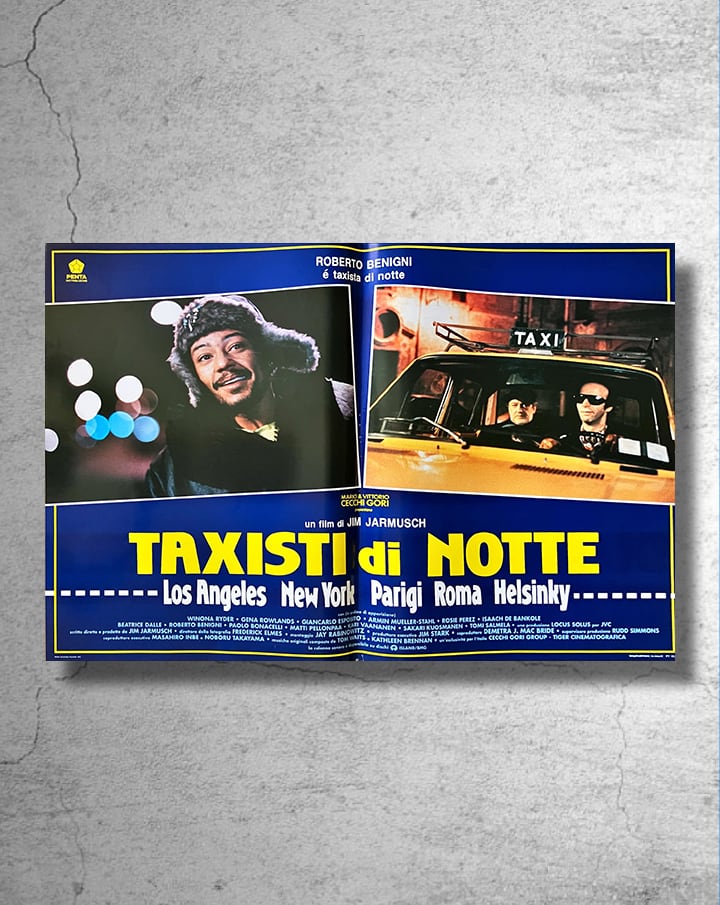 ジム・ジャームッシュ監督映画 『ナイト・オン・ザ・プラネット』希少なイタリア版ポスターf