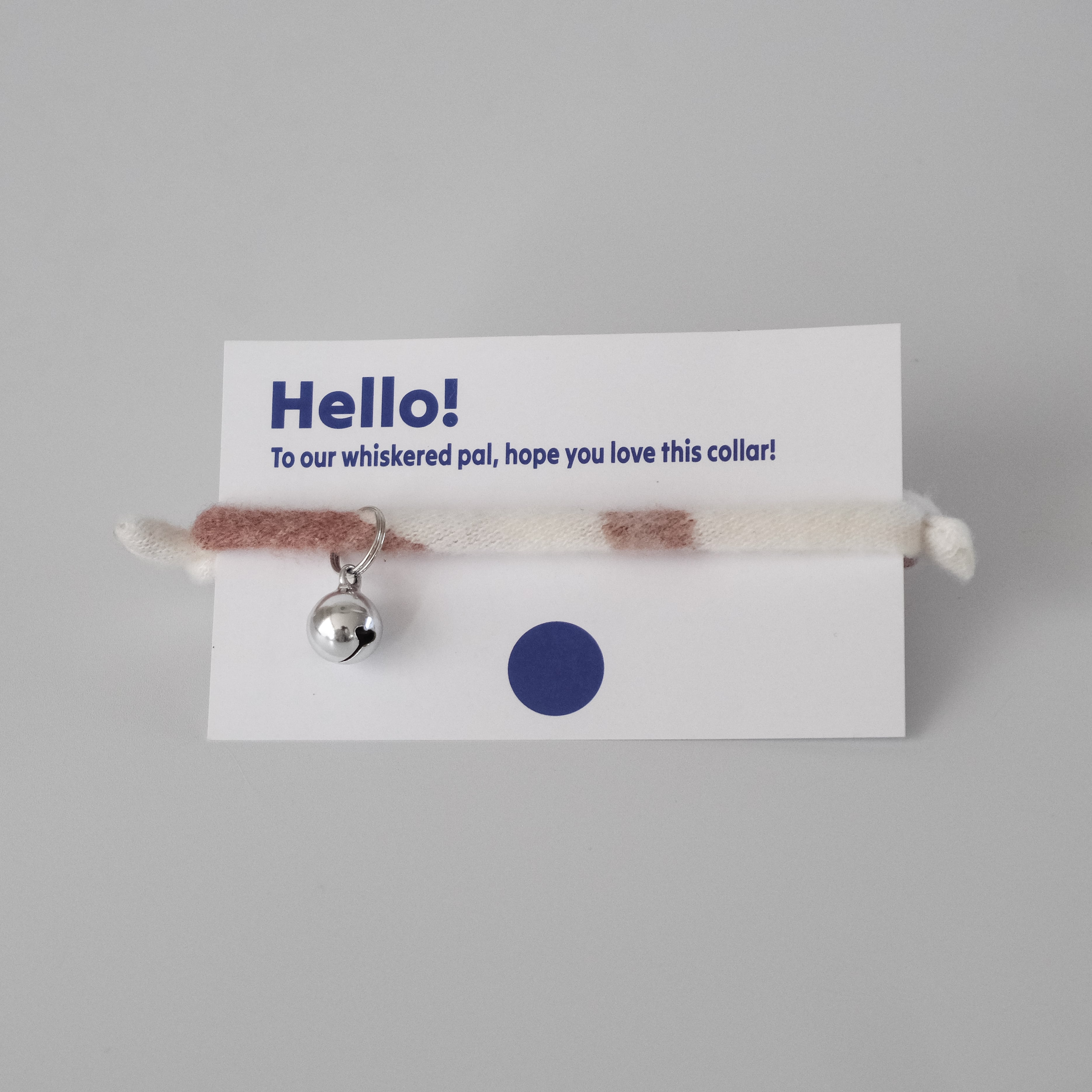 負担の少ない猫首輪 Fuzzy Patch Pink シルバー