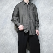 Claiborne linen rayon fly front shirt
