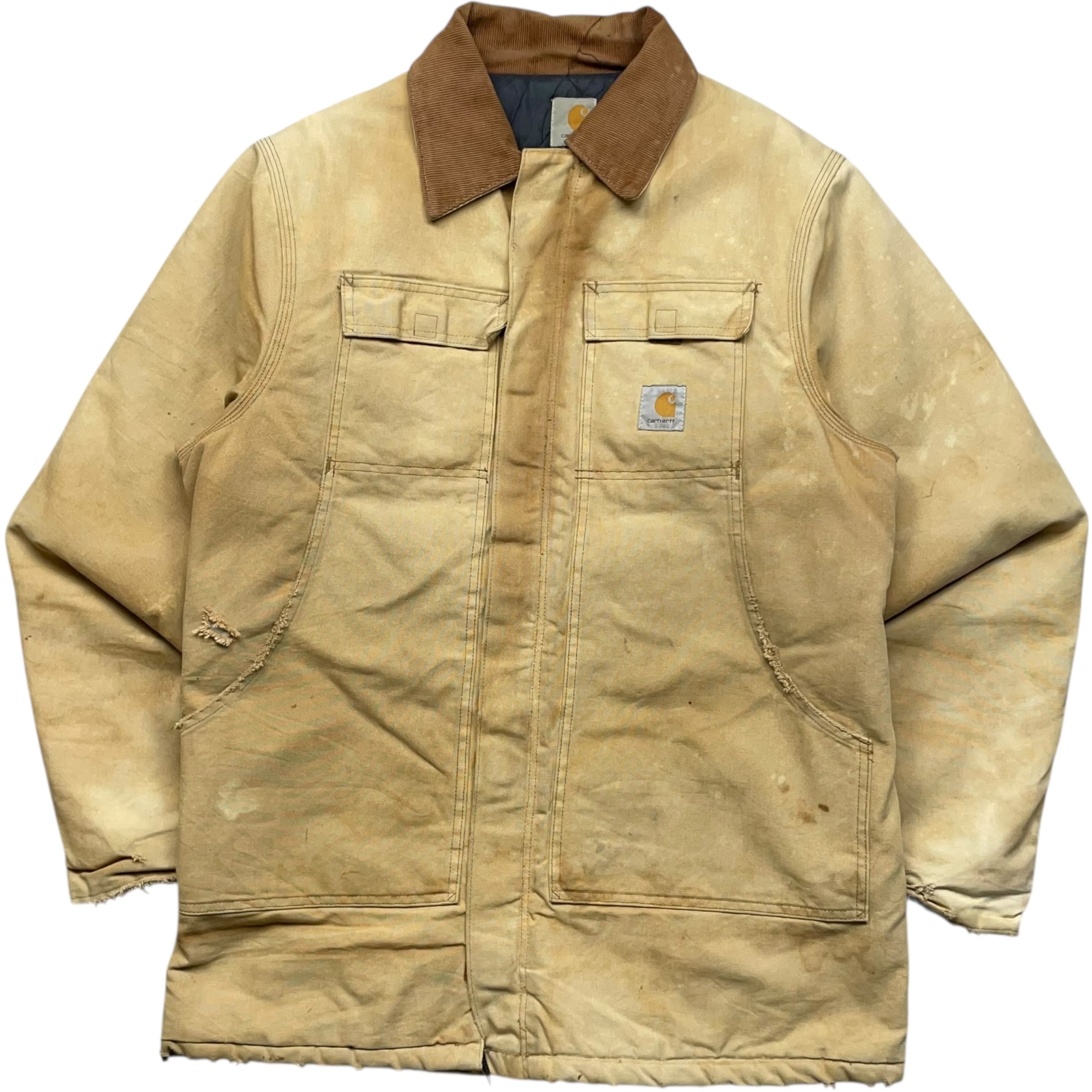 《XL》Carhartt カーハート トラディショナルジャケット 裏キル ダメージ ベージュ no.9346