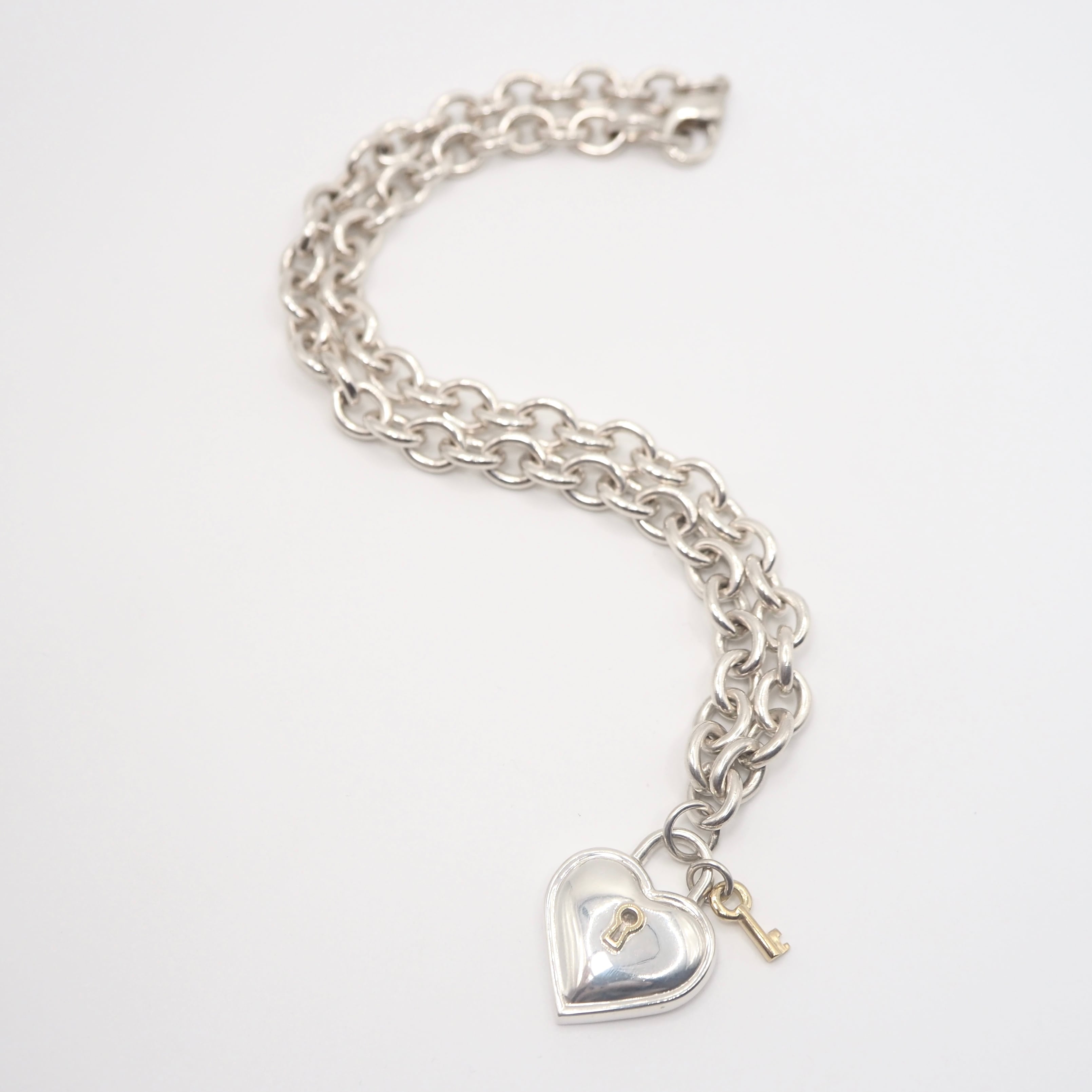 Tiffany&Co. ハートロック ネックレス シルバー925 K18 ティファニー