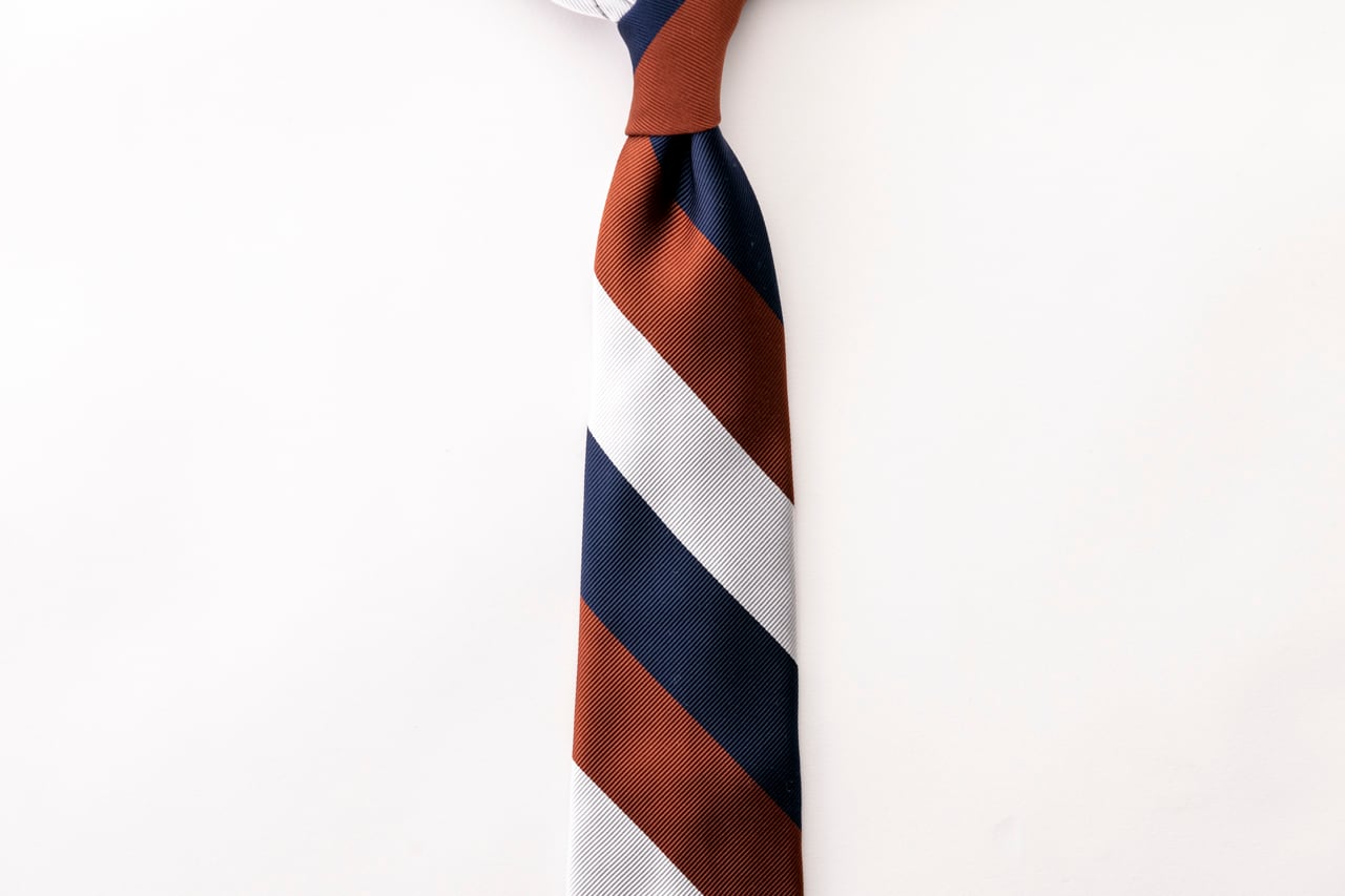 レジメンタルネクタイ BROWN/NAVY