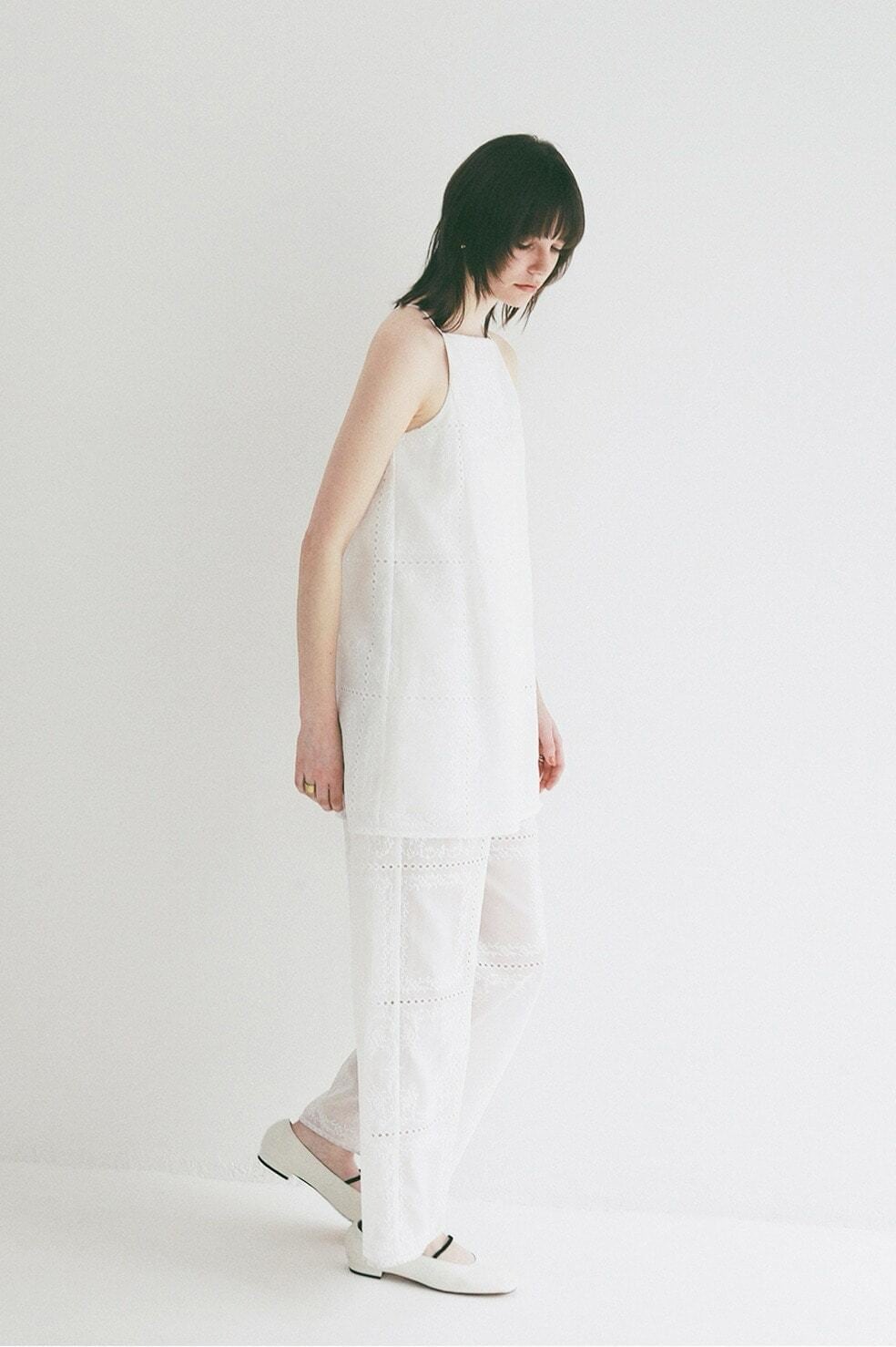 CLANE EMBROIDERY LACE CAMI ALL IN ONE 3色展開 | FLICKA ASHIYA