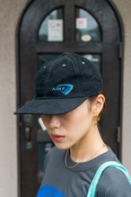 90s NIKE Deadstock Black Corduroy Cap / Delta Embroidery