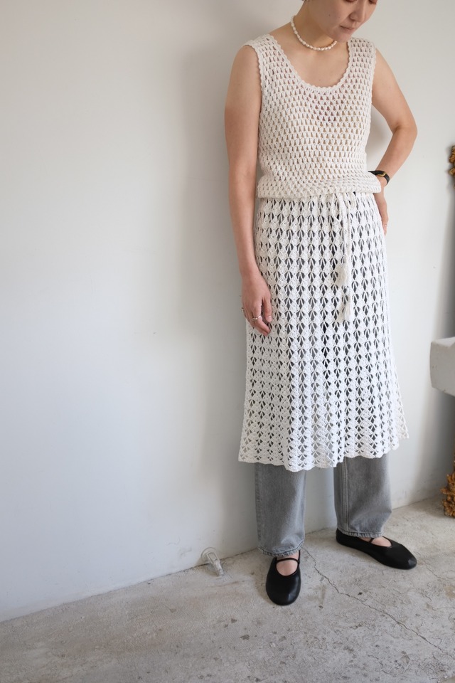 [vintage]crochet knit dress