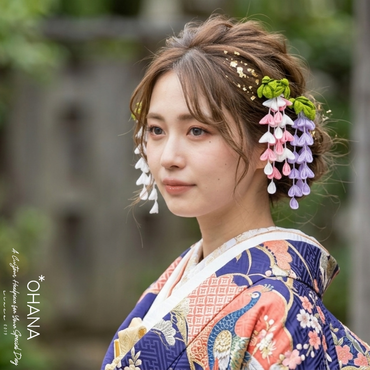 つまみ細工髪飾り 成人式 和婚 結婚式 卒業式 七五三 和装 白無垢 振袖