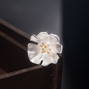 ひなげしの花のブローチ　ご褒美　プレゼント　C020