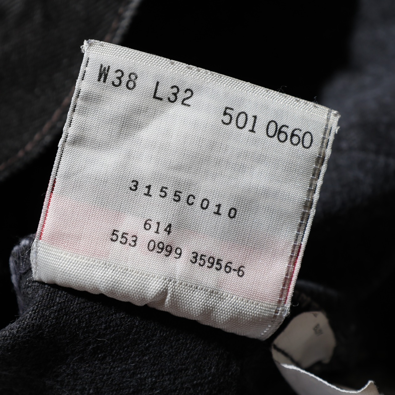 極美品 38×32 501-0660 USA 99年 サルファーブラックデニムパンツ Levi’s リーバイス 黒