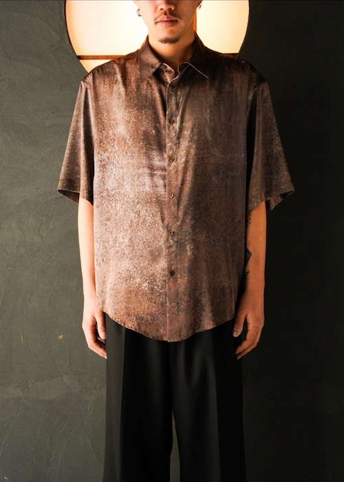 SASAKI SATORU 26SS short sleeve print shirt / Brown