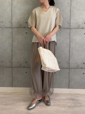 ロージー  Rosiee 袖メッシュブラウス