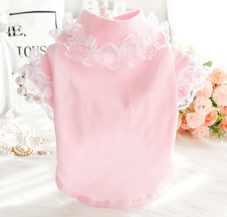 《予約》1102152 ホワイト&ピンクの首回りレーストップス