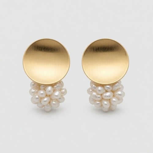 パールピアス ゴールド　01　アウトレットSALE ..by6senseピアス