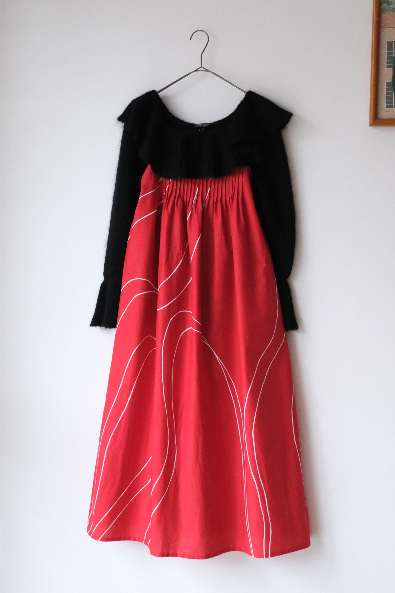 Marimekko tomato red white cami dress