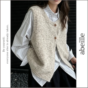 nuance color knit vest 14670