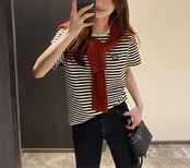 春夏ストライプシャツ トップス