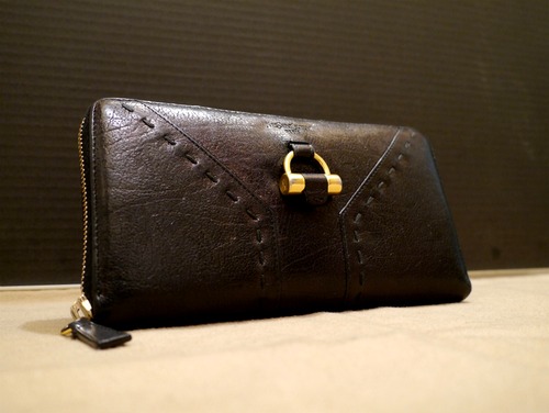 美◆YvesSaintLaurent サンローラン レザー長財布 MUSE◆