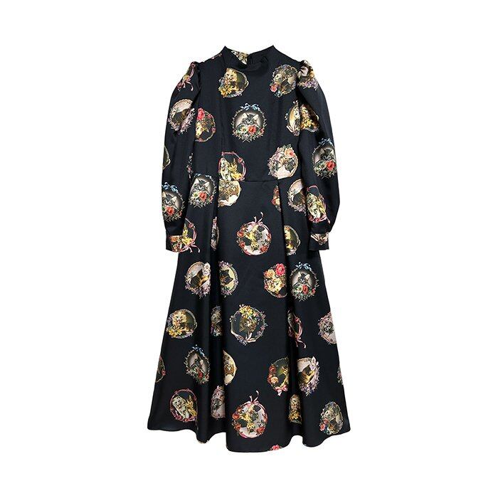 猫ドットワンピース / ＆ellecy【返品・交換・申込撤回不可  