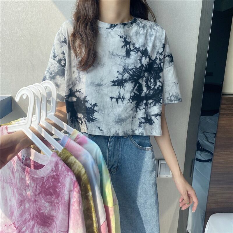 Tシャツ サマールーズ薄手ショートトップス 夏物 YY-ファッション10836353978