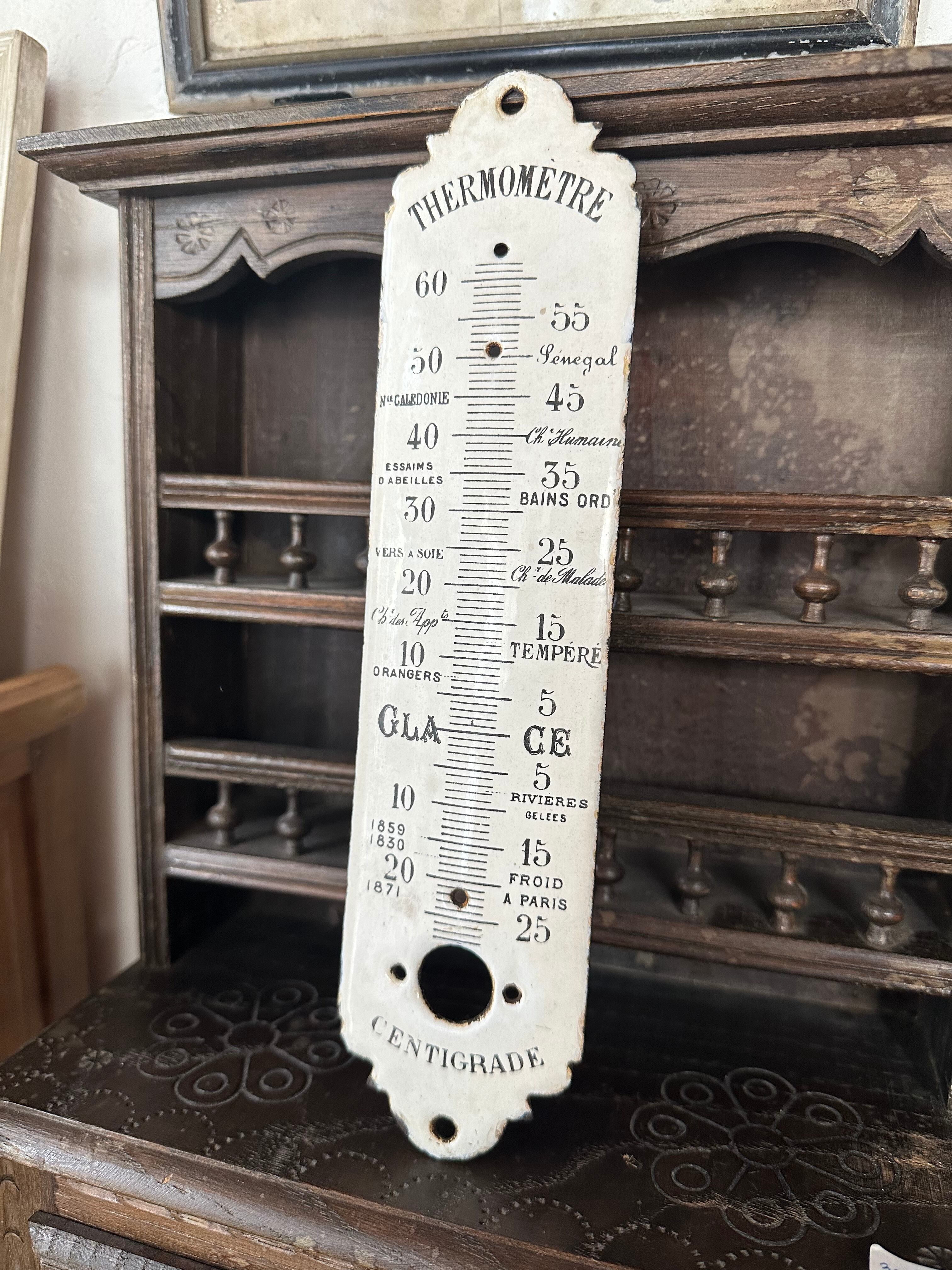 ホーロー 温度計パネル エナメル | Brocante de La Cocotte （フランス