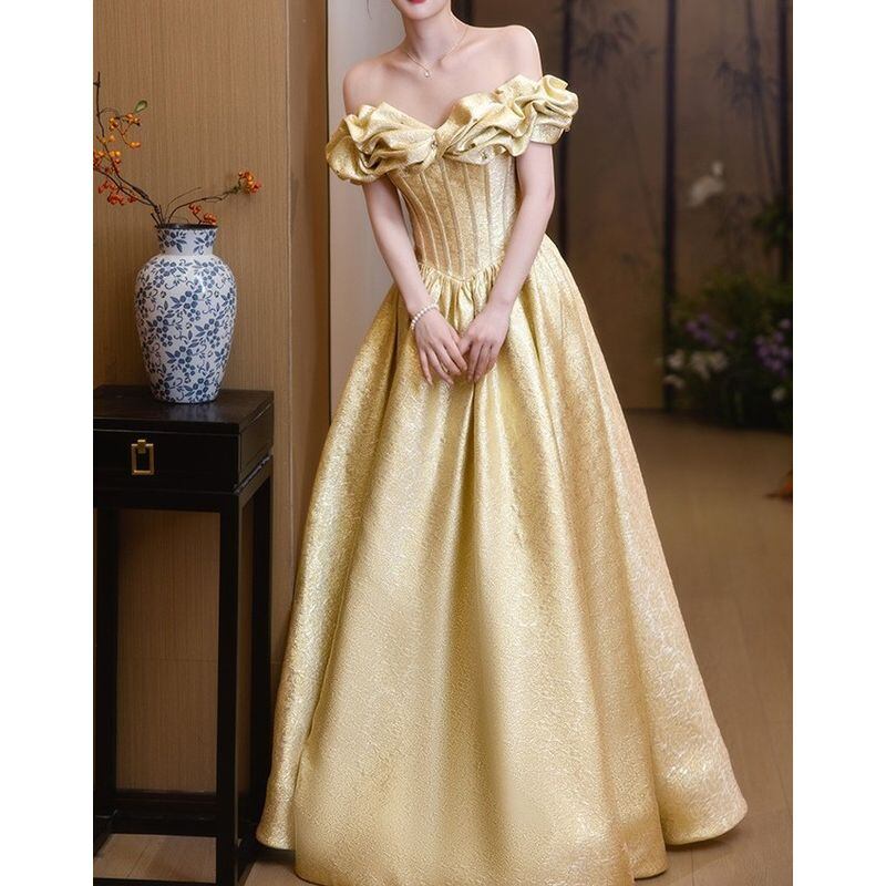 フリルボリュームオフショルダードレス D1511 | 演奏会・ステージ