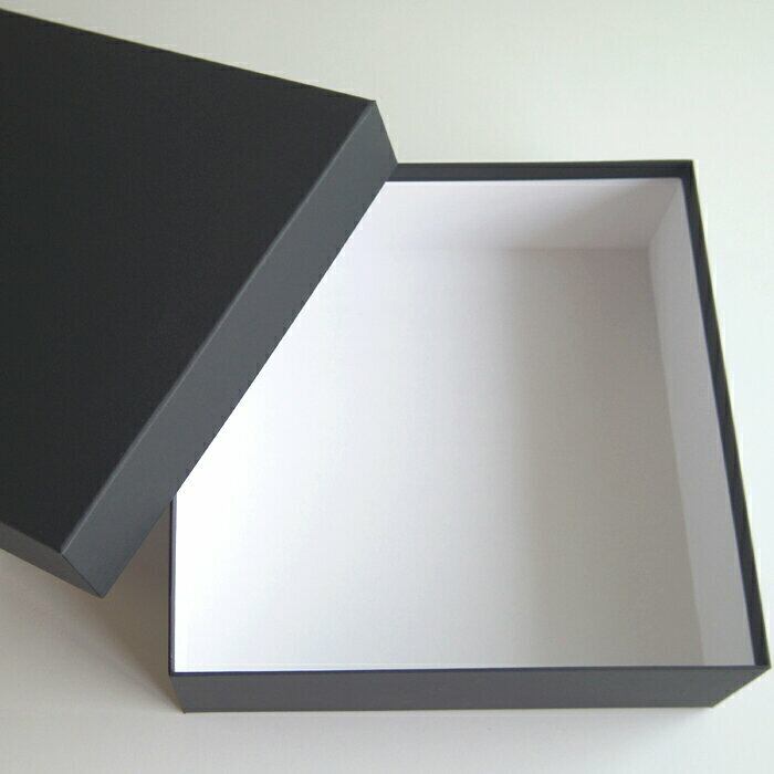 L　紙箱　プレゼント用　直径23.5cm高さ8cm　ブラック　ギフトボックス　スクエア　幸せデリバリー（ギフト・結婚式アイテム・手芸用品の通販）