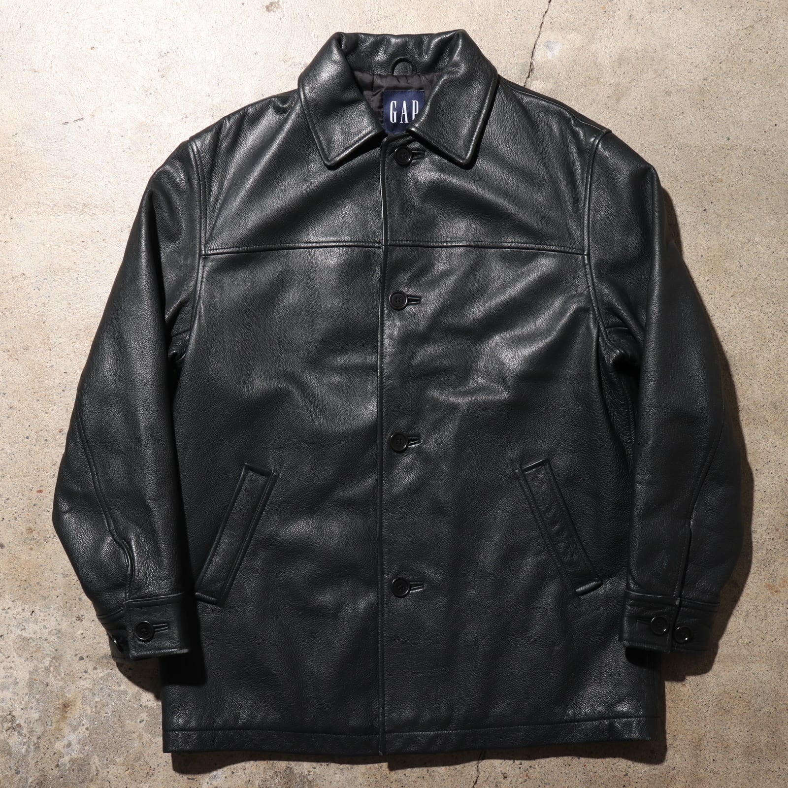 極美品 S OLD GAP 90s レザー カーコート オールドギャップ 黒 | ENCOUNT