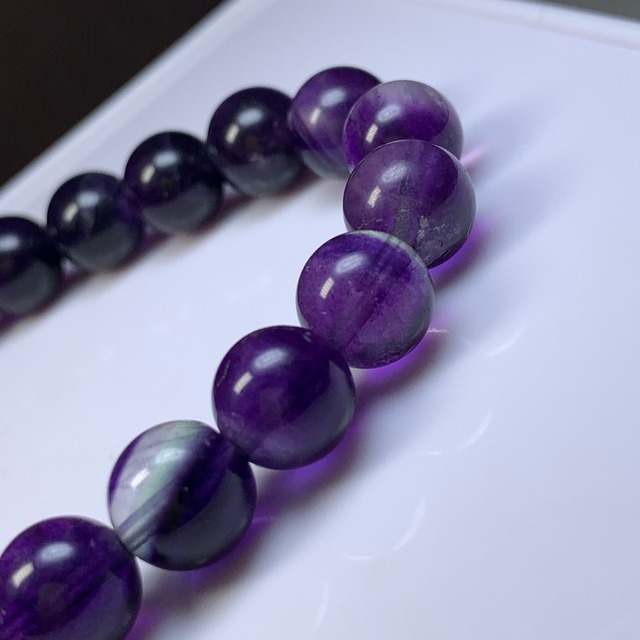 A59.ディープパープルフローライト ブレスレット