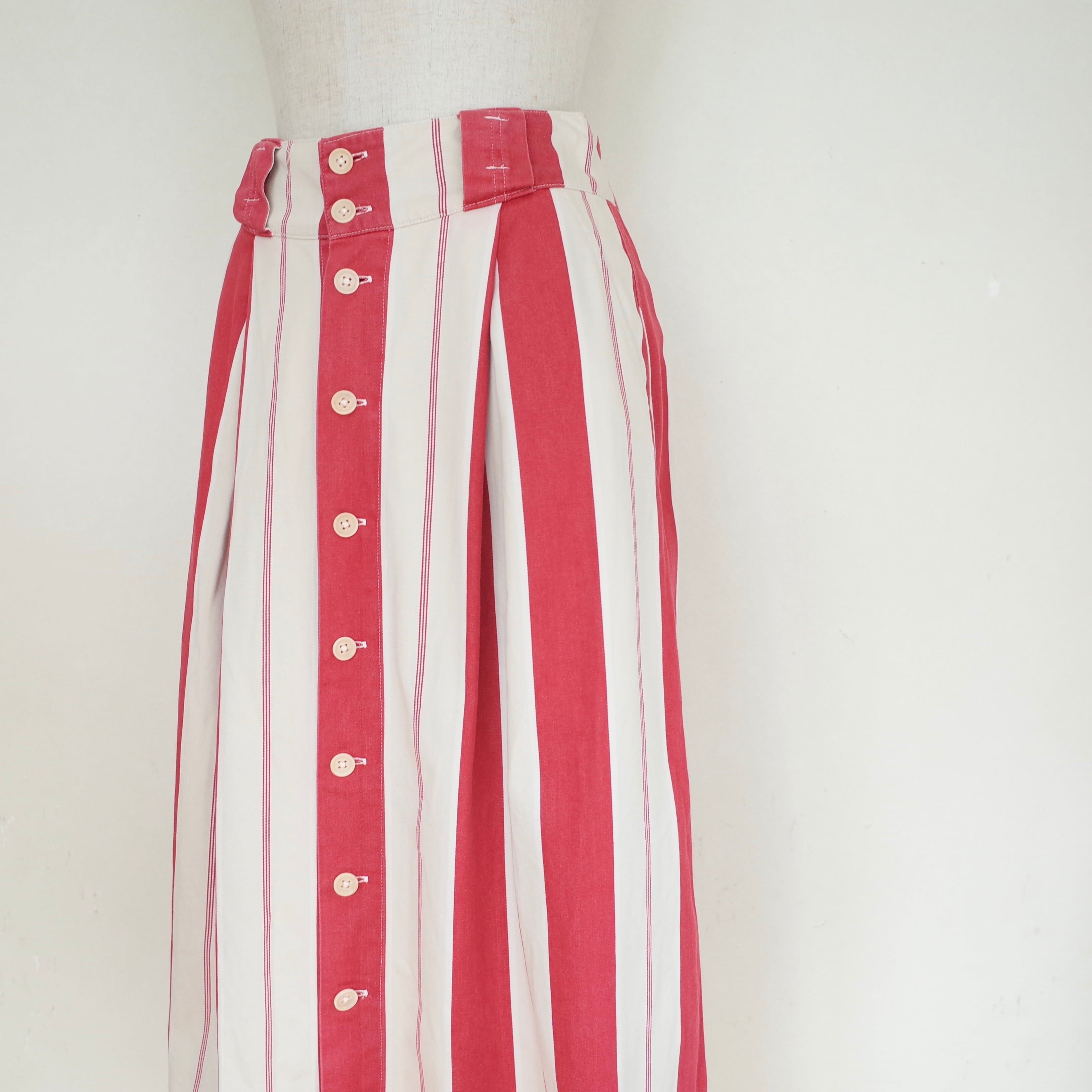 80-90s RALPH LAUREN COUNTRY stripe long skirt