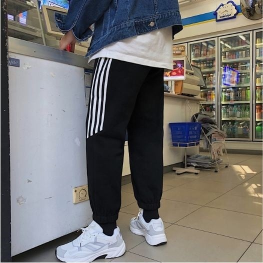 全3色 スウェット カジュアル サイドライン メンズ 韓国風