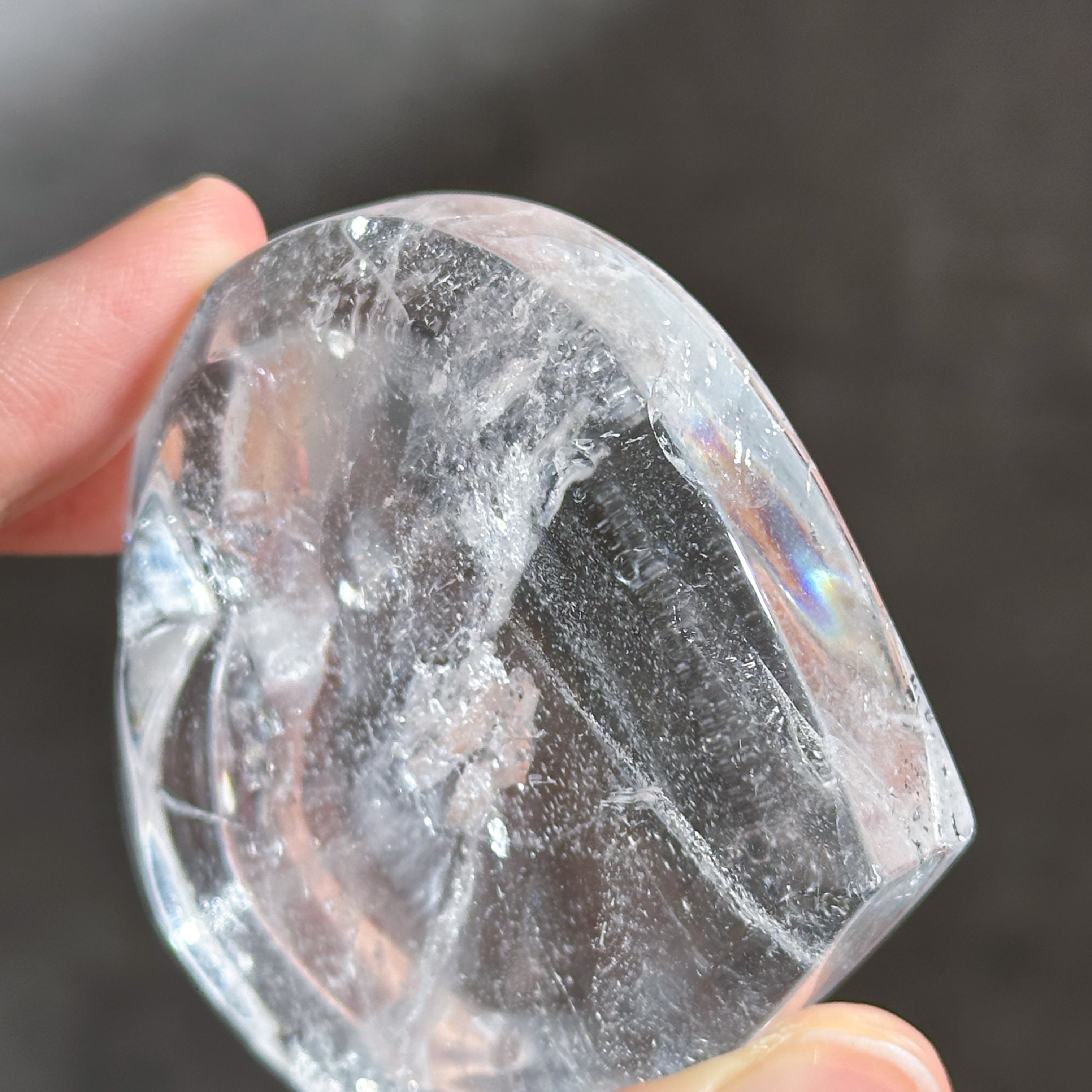 クリアクォーツハート型のうつわ 33◇ Clear Quartz ◇ 天然石・鉱物