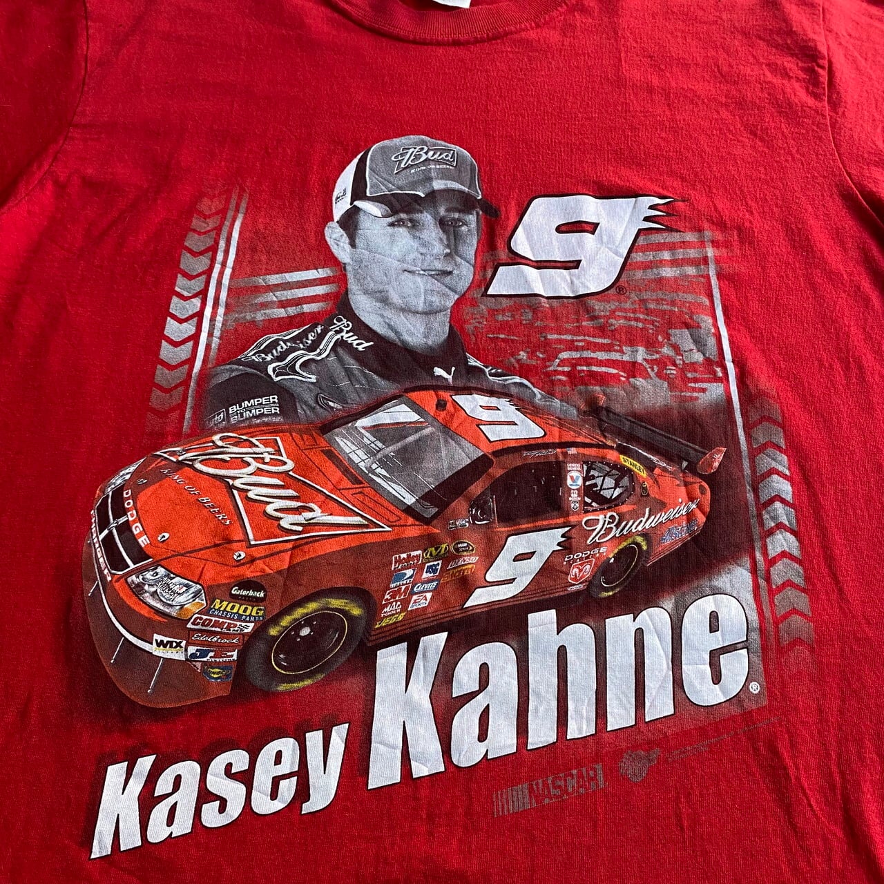 00年代 NASCAR ナスカー Kasey Kahne プリント レーシングTシャツ