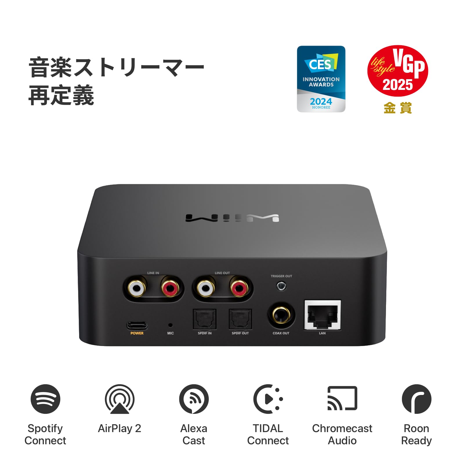 直輸入品】WiiM Pro Plus AirPlay 2 レシーバー、Chromecast Audio