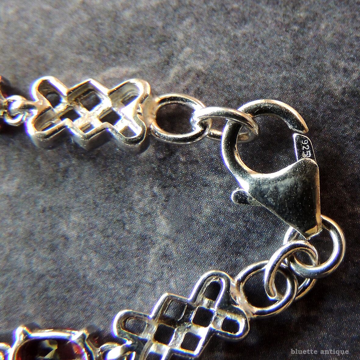 シルバー925 7種類の天然石ブレスレット （ソーティングメモ付