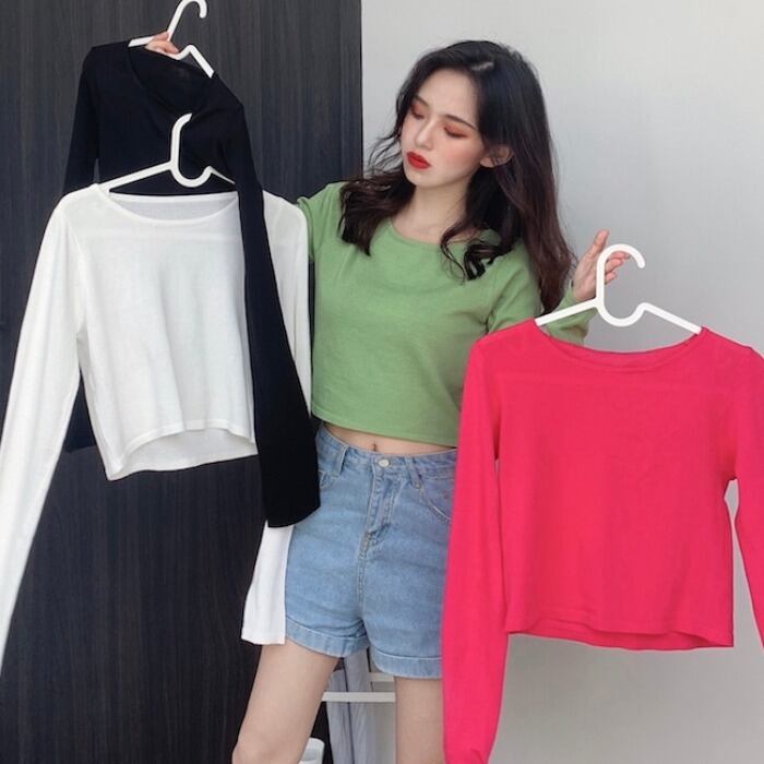 シャツ スプリングオータムスタイルスリム薄手ブラックニットショートトップス 春物 秋物 1号婦人66660649567