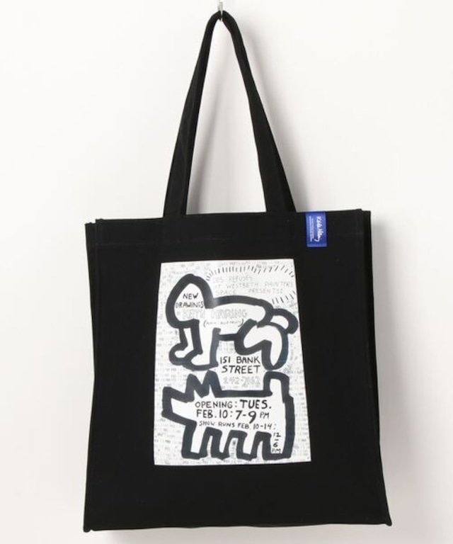 Keith Haring(キースヘリング) アートプリント トートバッグ ブラック KH-KH2208