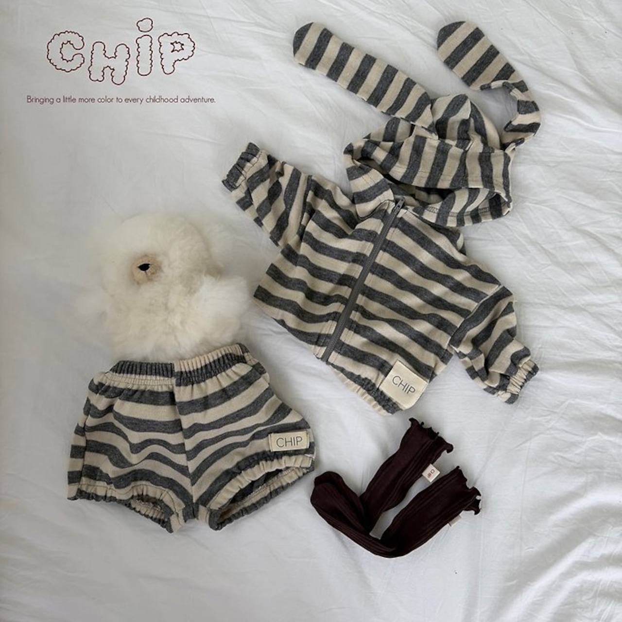 韓国子供服 / CHIP / 26Autumn / ぴょんぴょんフードジップアップ / 秋服 *1~4*