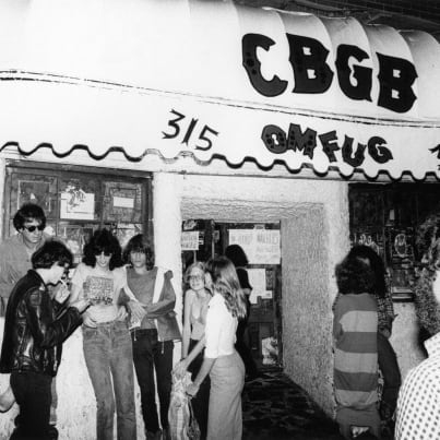 CBGB & OMFUG Distressed Logo Tee (Vintage Black) | THE HOOK