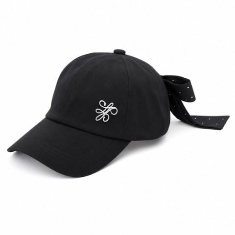 ルミニョン Lumignon back ribbon cap ブラック リボン Lumignon original ♥ Lumignon back ribbon cap【ブラック】 | Lumignon