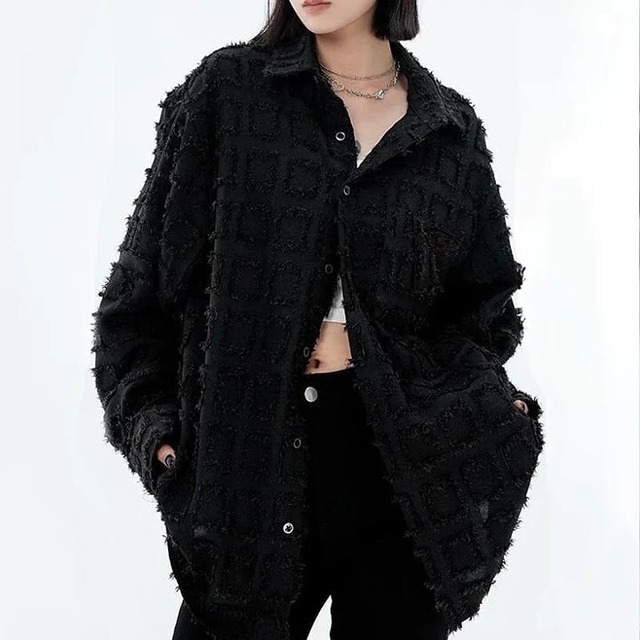 Metal plate jacquard shirt　V2532