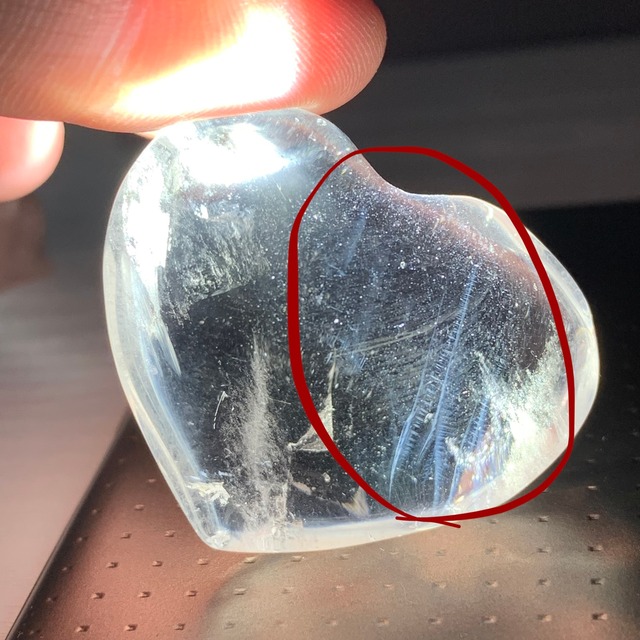 17.天使の梯子☆水晶☆エンジェルラダー 珍しいハートモチーフ♪