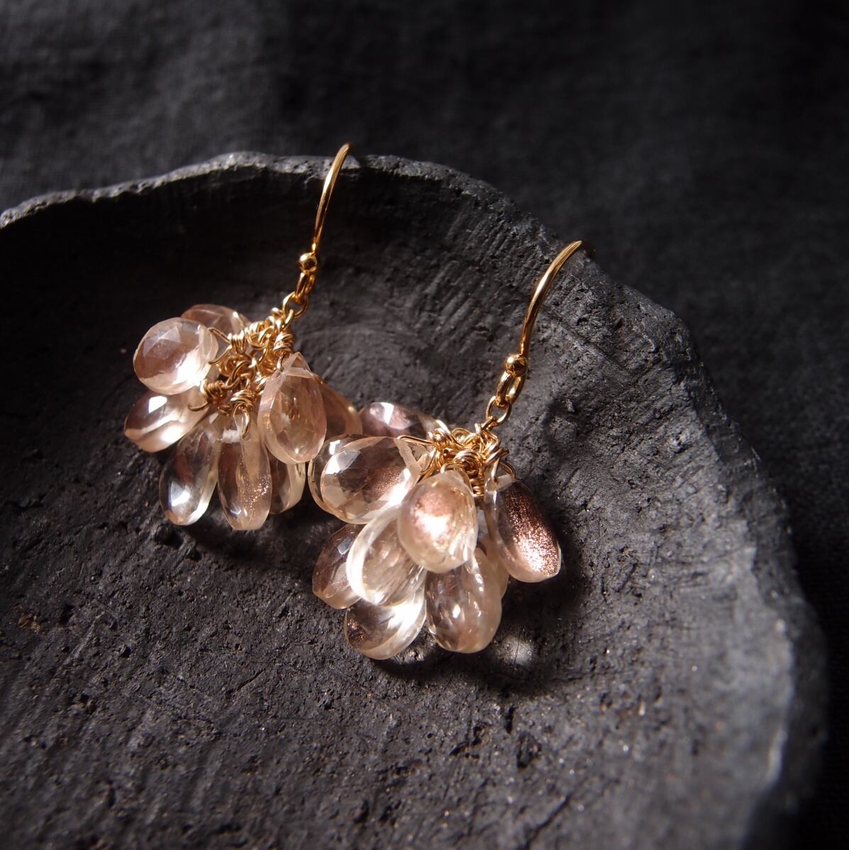 Oregon Sunstone Earrings/Light color【K14gf】オレゴンサン Oregon Sunstone Earrings/Light color【K14gf】オレゴンサン