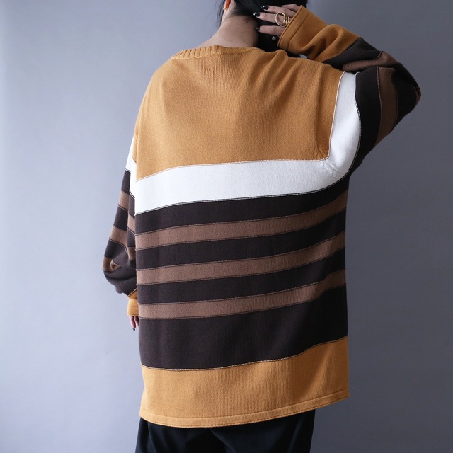 "Timberland" good coloring border pattern over silhouette knit