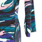 社交ダンス 衣装 トップス ブラウス グリーン系 ブラック系 Chacott ROYAL DANCE チャコットロイヤルダンス 日本製 伸縮 ストレッチ 練習 レッスン 柄 模様 緑 黒 青 ドレープ パーティー 総柄 かわいい 鮮やか ピンク系 ブルー系