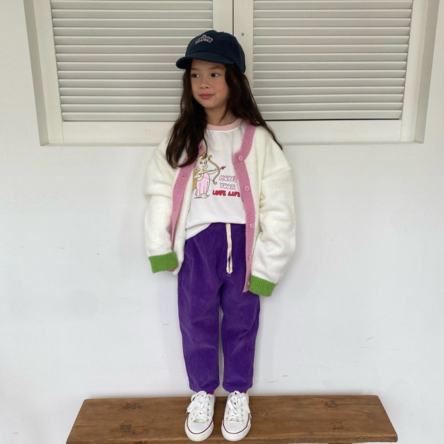 ★即納　コーデュロイパンツ　purple　Lsize　【the littie ove】