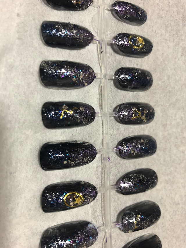 ネイルチップ 宇宙柄 銀河のアクセント プチプラゆめかわ雑貨 アトリエanri ネイルチップ 宇宙柄 銀河のアクセント プチプラゆめかわ雑貨 アトリエanri